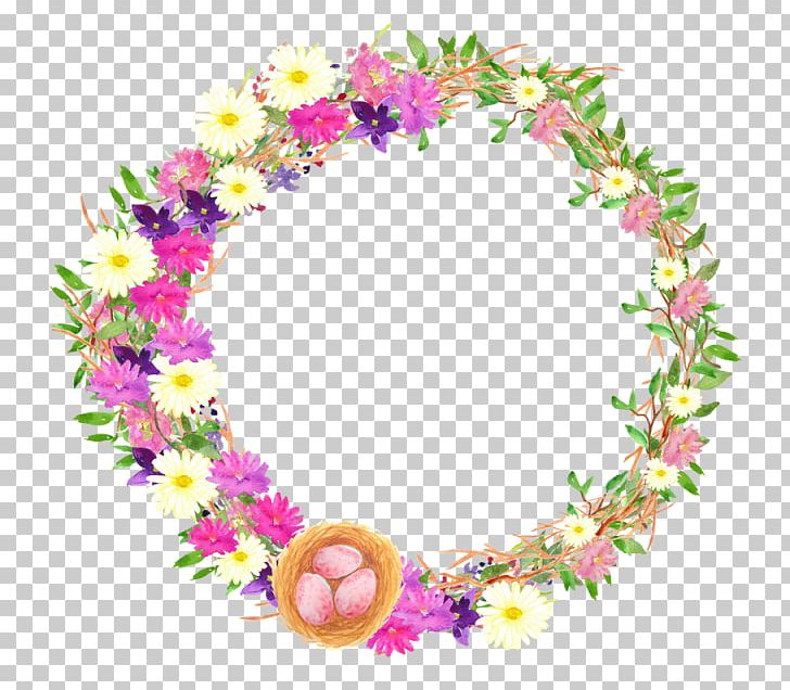 Easter Bunny Floral Design Garland Wreath PNG, Clipart, Body Jewelry, Centrepiece, Drawing, Easter, Easter Bunny Free PNG Download