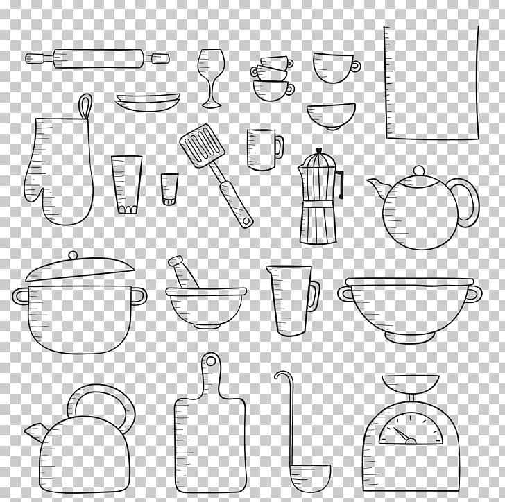 Drawing Kitchen Utensil Sketch PNG, Clipart, Angle, Area, Auto Part, Bathroom Accessory, Black And White Free PNG Download