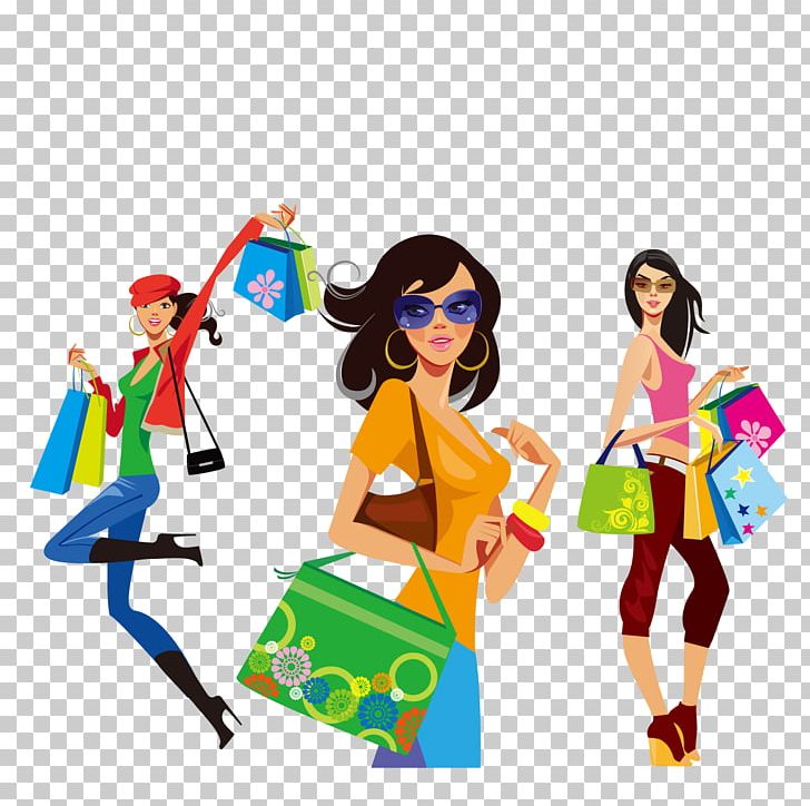 Shopping Girl Fashion Illustration PNG, Clipart, Art, Baby Girl, Bag, Encapsulated Postscript, Fashion Free PNG Download