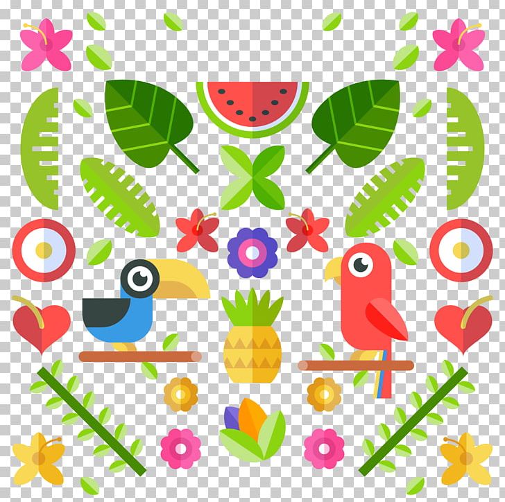 Parrot Flat Design Tropics PNG, Clipart, Animals, Apartment, Background Decoration, Encapsulated Postscript, Flower Free PNG Download