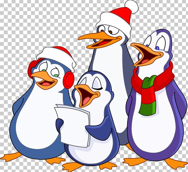 Penguin Christmas Carol Illustration PNG, Clipart, Animals, Area, Beak, Bird, Carol Free PNG Download