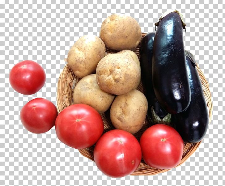 Tomato Potato Eggplant Vegetarian Cuisine PNG, Clipart, Eggplant, Food, Fruit, Ingredient, Local Food Free PNG Download