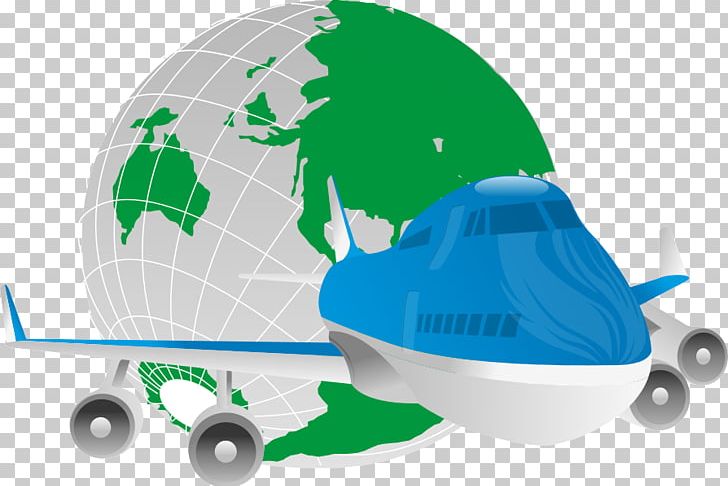 Airplane Globe Trademark PNG, Clipart, Adobe Illustrator, Aircraft, Airplane, Air Travel, Blue Free PNG Download