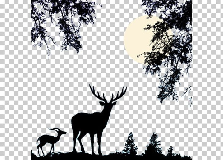 Deer Nature Wildlife PNG, Clipart, Animals, Antler, Branch, Christmas Deer, Deer Antlers Free PNG Download
