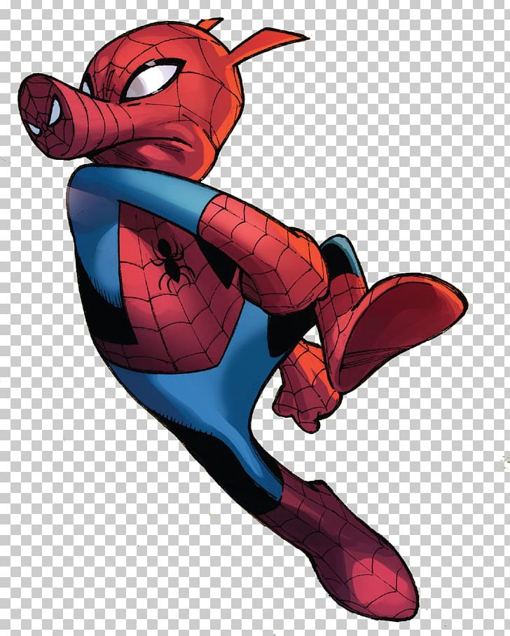 Spider-Man Spider-Verse Spider Pig Spider-Ham PNG, Clipart, Art, Comic Book, Fictional Character, Ham, Heroes Free PNG Download