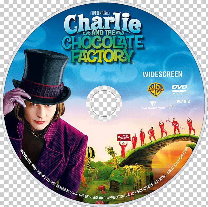 Charlie And The Chocolate Factory Willy Wonka DVD Johnny Depp PNG, Clipart, 2005, Candy, Charlie And The Chocolate Factory, Chocolate, Compact Disc Free PNG Download