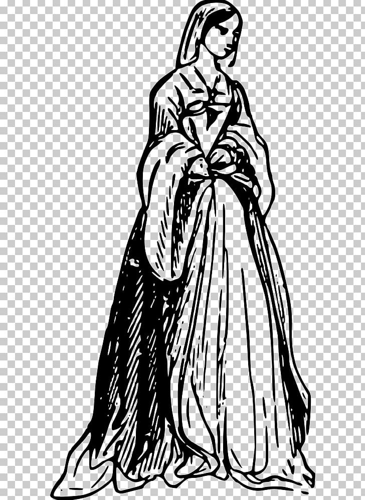 16th Century Dress French Fashion PNG, Clipart, 15th Century, 16th Century, Black, Clothes, Clothing Free PNG Download