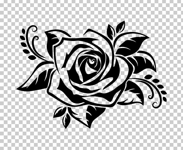 Stencil Drawing Silhouette Rose PNG, Clipart, Airbrush, Animals, Art, Black, Black And White Free PNG Download