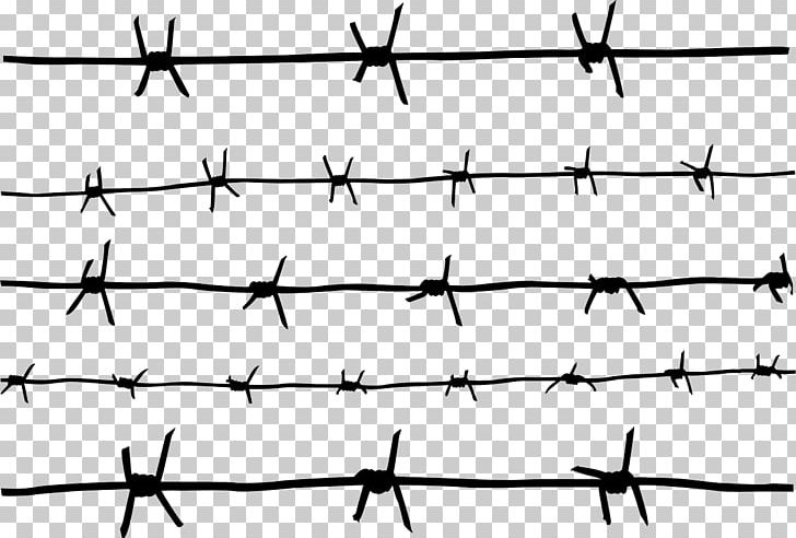 Barbed Wire Fence Open PNG, Clipart, Angle, Area, Barb, Barbed Wire, Black And White Free PNG Download