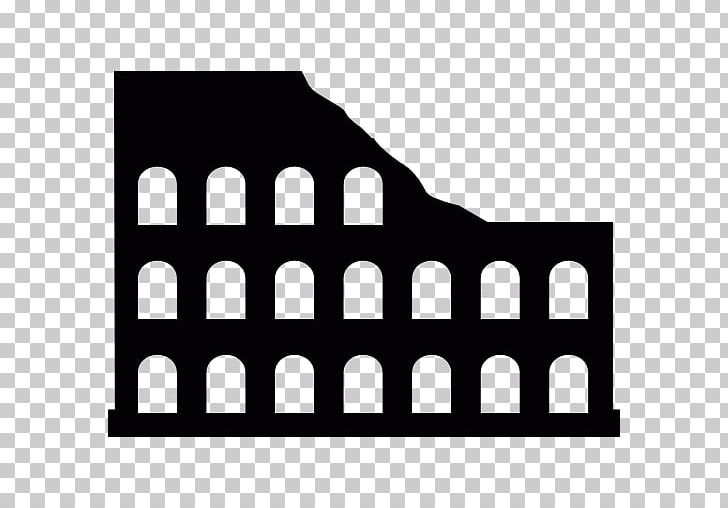 Colosseum Computer Icons Monument Landmark PNG, Clipart, Amphitheater, Area, Black, Black And White, Brand Free PNG Download