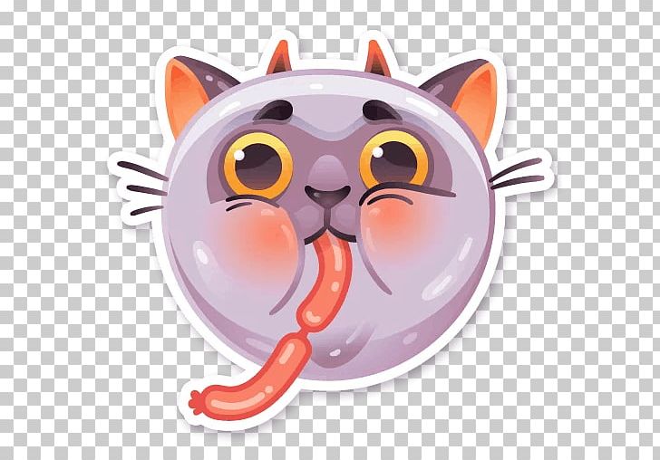 Whiskers Cat Sticker Telegram VKontakte PNG, Clipart, 2017, 2018, Animals, Carnivoran, Cat Free PNG Download