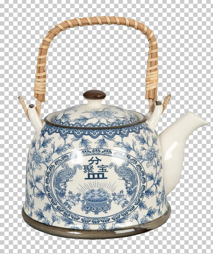 Kettle Teapot Pottery Ceramic Porcelain PNG, Clipart, Blue And White Porcelain, Blue And White Pottery, Ceramic, Kettle, Lid Free PNG Download