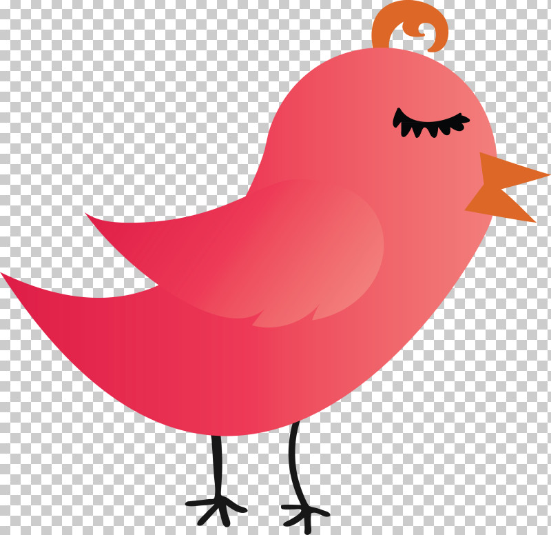 Bird Pink Beak Perching Bird PNG, Clipart, Beak, Bird, Cartoon Bird, Cute Bird, Perching Bird Free PNG Download