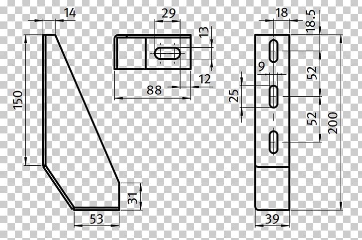 Floor Plan Bracket Technical Drawing PNG, Clipart, Angle, Area, Black And White, Bracket, Diagram Free PNG Download