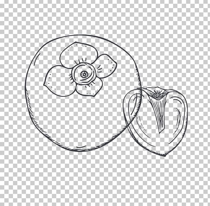 Persimmon PNG, Clipart, Area, Arrow Sketch, Black And White, Body Jewelry, Drawing Free PNG Download
