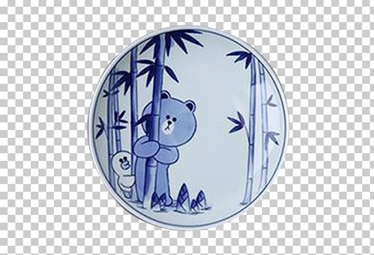 Hasami Bear Plate Giant Panda LINE PNG, Clipart, Animals, Blue, Blue, Blue And White Pottery, Chafing Dish Free PNG Download