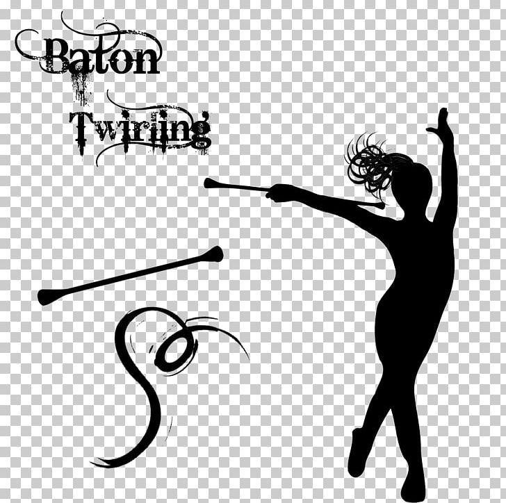 Baton Twirling Majorette Cheerleading Drum Major PNG, Clipart, Art, Baton Twirling, Black, Black And White, Brand Free PNG Download