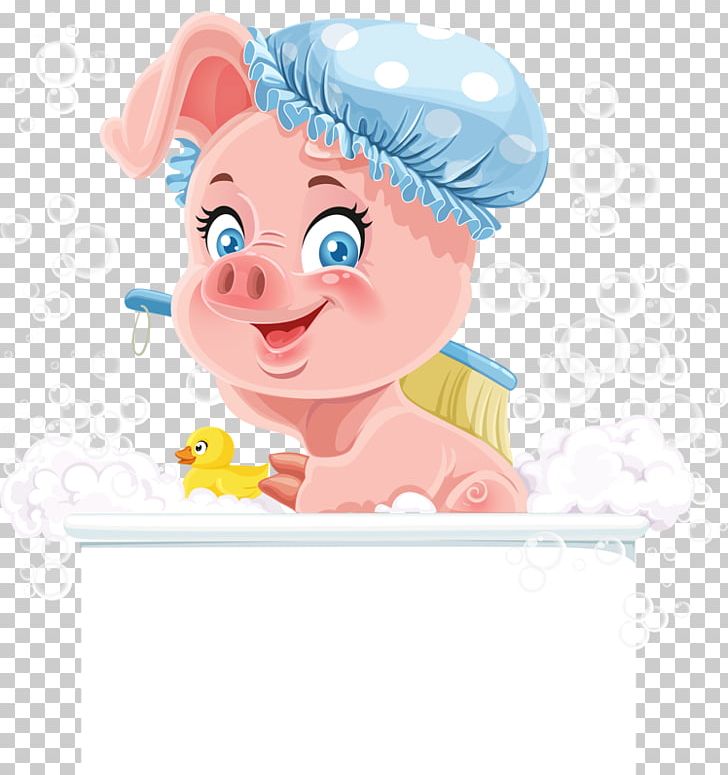 Domestic Pig Bathtub Bathing PNG, Clipart, Art, Bath, Bath Bubble, Bathe, Bathing Free PNG Download