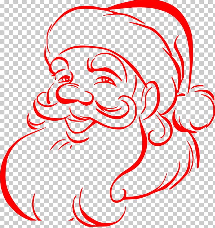 Red Santa Claus PNG, Clipart, Art, Artwork, Black And White, Cartoon, Child Free PNG Download
