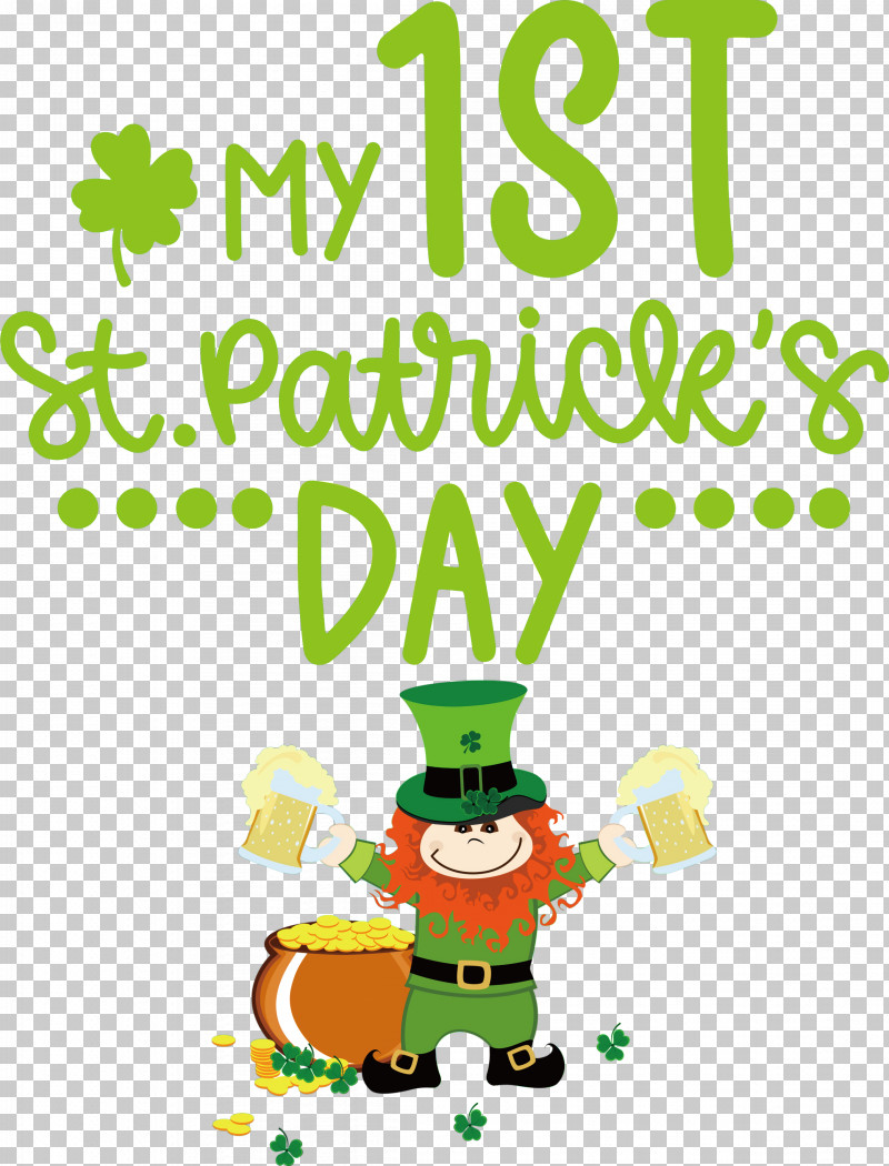 My 1st Patricks Day Saint Patrick PNG, Clipart, Behavior, Cartoon, Character, Christmas Day, Happiness Free PNG Download