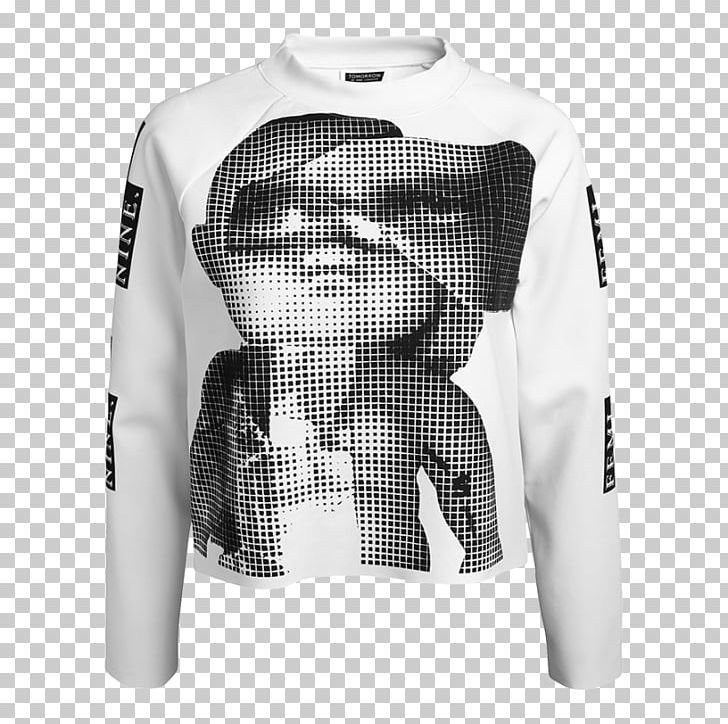 Long-sleeved T-shirt Long-sleeved T-shirt Shoulder White PNG, Clipart, Big Ass, Black, Black And White, Brand, Clothing Free PNG Download