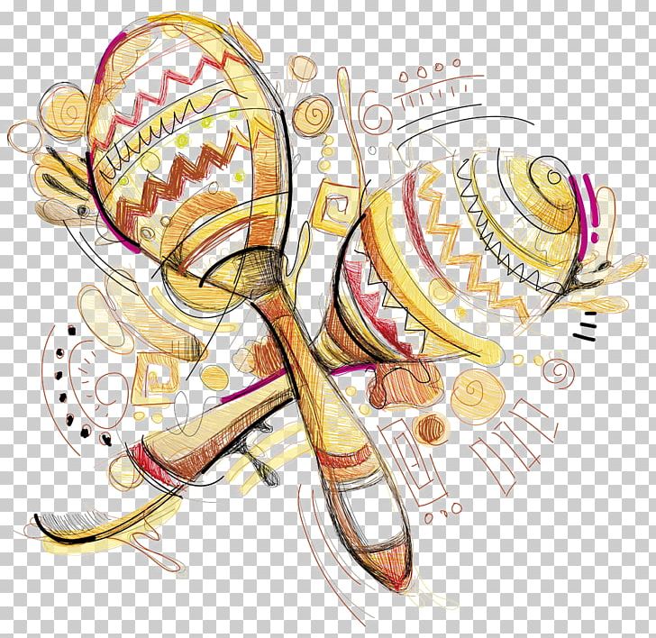 Maraca Drawing Stock Illustration Illustration PNG, Clipart, Creative, Creative Movement, Hand Drawing, Hand Drawn, Handpainted Free PNG Download