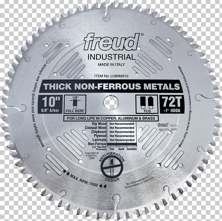 Freud Non-Ferrous Metal Blade Saw Cutting PNG, Clipart, Blade, Brand, Carbide Saw, Circular Saw, Clutch Part Free PNG Download