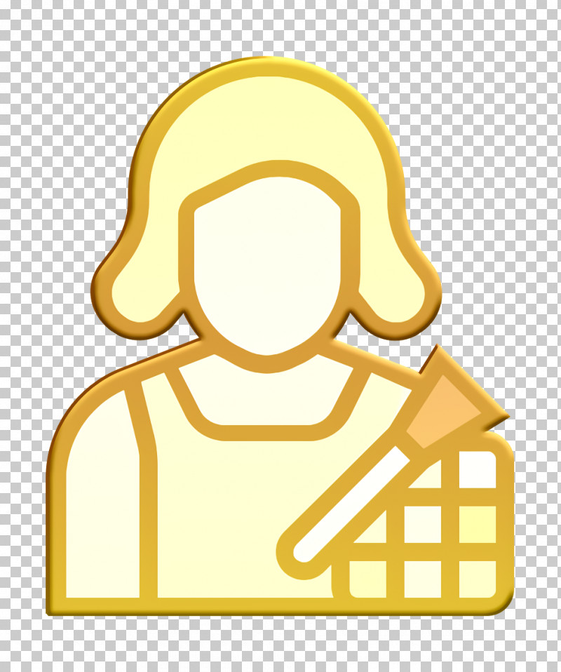 Jobs And Occupations Icon Makeup Artist Icon PNG, Clipart, Jobs And Occupations Icon, Makeup Artist Icon, Sticker, Symbol, Yellow Free PNG Download