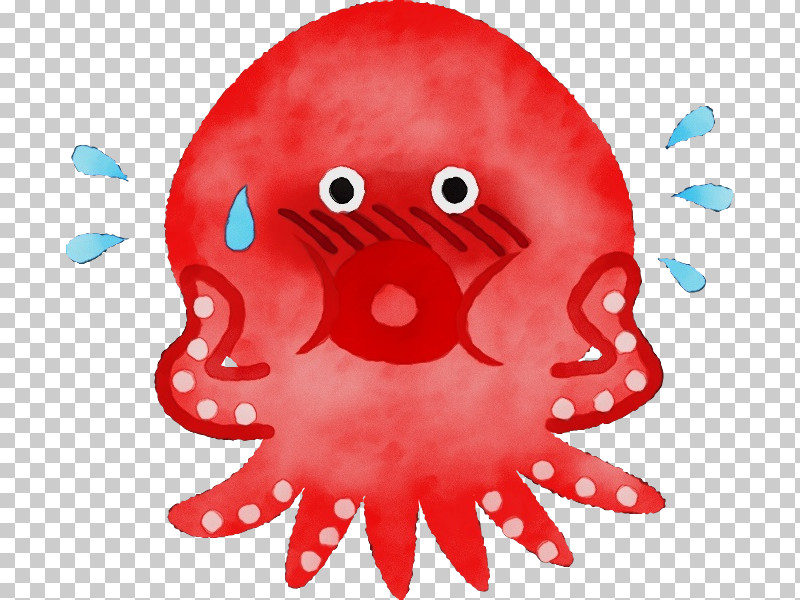Octopus Giant Pacific Octopus Red Pink Cartoon PNG, Clipart, Cartoon, Giant Pacific Octopus, Octopus, Paint, Pink Free PNG Download