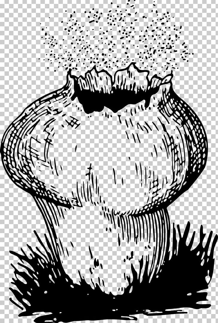 Common Puffball Drawing Fungus PNG, Clipart, Art, Artwork, Asexual Reproduction, Black, Black And White Free PNG Download