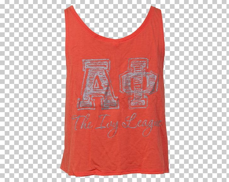 T-shirt Sleeveless Shirt Outerwear Font PNG, Clipart, Active Tank, Clothing, Ivy League, Orange, Outerwear Free PNG Download