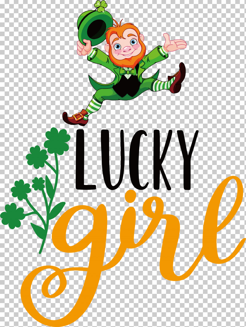 Lucky Girl Patricks Day Saint Patrick PNG, Clipart, Cartoon, Irish People, Leprechaun, Logo, Lucky Girl Free PNG Download