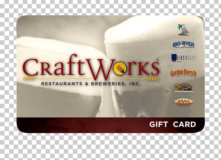 Gordon Biersch Brewing Company CraftWorks Restaurants & Breweries Gift Card Brand PNG, Clipart, 2018, Amazoncom, Brand, Credit Card, Gift Free PNG Download