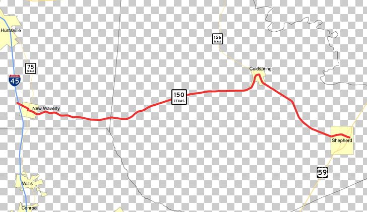 Texas State Highway 150 New Waverly Interstate 691 Interstate 45 Cleveland PNG, Clipart, Area, Cleveland, Highway, Interstate 45, Line Free PNG Download