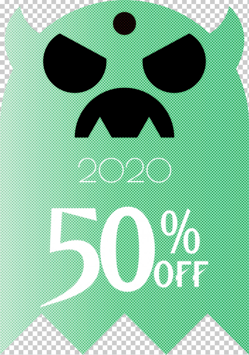 Halloween Discount Halloween Sales 50% Off PNG, Clipart, 50 Discount, 50 Off, Biology, Dog, Green Free PNG Download