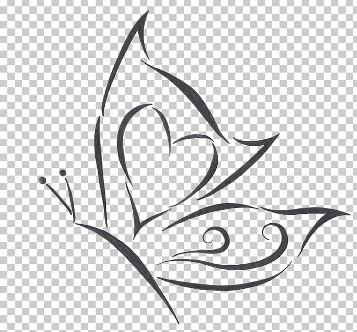 Butterfly Tattoo Drawing PNG, Clipart, Area, Art, Artwork, Black And White, Branch Free PNG Download