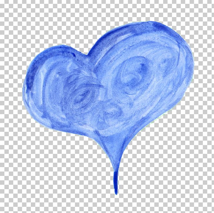 Watercolor Painting Blue PNG, Clipart, Art, Blue, Cobalt Blue, Color, Heart Free PNG Download
