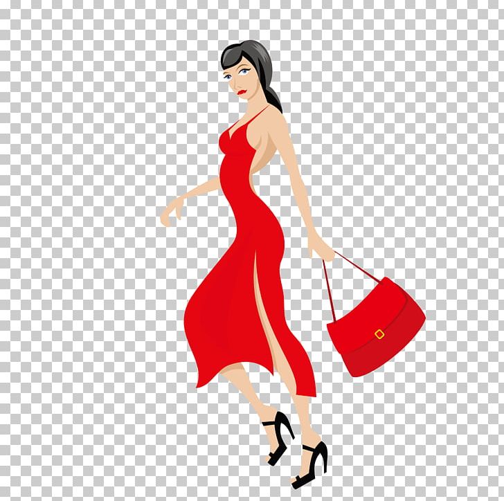 Dress Red Drawing PNG, Clipart, Animation, Cartoon, Fashion, Fashion Design, Fashion Girl Free PNG Download