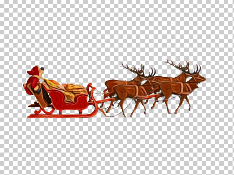 Santa Claus PNG, Clipart, Chariot, Deer, Elk, Paint, Reindeer Free PNG Download
