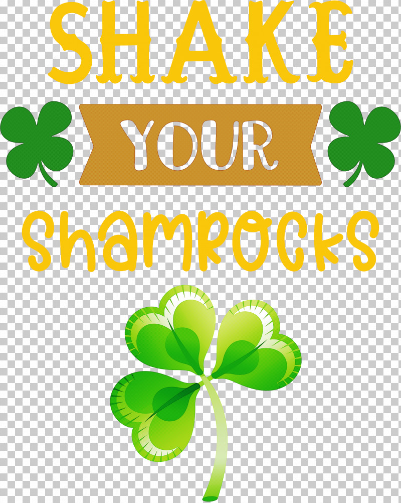 Shake Your Shamrocks St Patricks Day Saint Patrick PNG, Clipart, Clover, Flower, Leaf, Line, Logo Free PNG Download