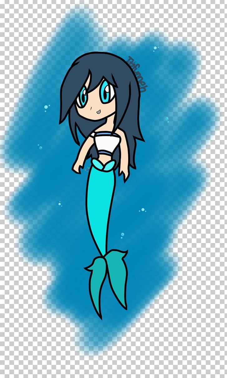 Fairy Legendary Creature ItsFunneh Mermaid Elf PNG, Clipart, Aqua, Black Hair, Blue, Cartoon, Clothing Accessories Free PNG Download