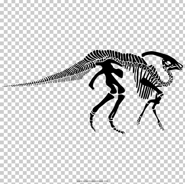 Parasaurolophus Human Skeleton Tyrannosaurus Velociraptor PNG, Clipart, Animal, Black And White, Color, Coloring Book, Dinosaur Free PNG Download