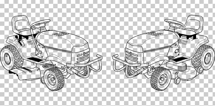 Lawn Mowers Riding Mower Drawing PNG, Clipart, Artwork, Automotive Design, Automotive Exterior, Auto Part, Black And White Free PNG Download