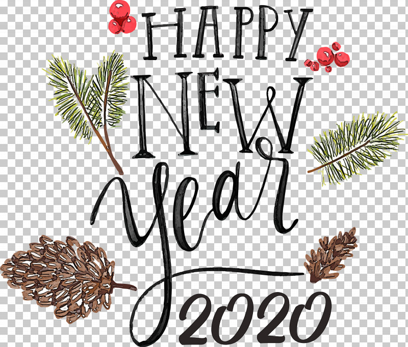 2020 Happy New Year 2020 Happy New Year PNG, Clipart, 2020, 2020 Happy New Year, American Larch, Branch, Christmas Eve Free PNG Download
