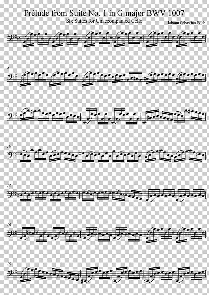 Music Document Suite No. 1 Cello Suites PNG, Clipart, Angle, Area, Black, Black And White, Black M Free PNG Download