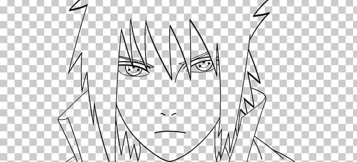 Line art Sasuke Uchiha Itachi Uchiha Drawing Naruto, naruto, angle, white,  face png
