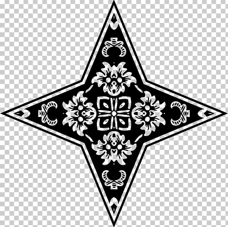Star Polygons In Art And Culture Symbol PNG, Clipart, Black, Black And White, Circle, Cross, Leaf Free PNG Download