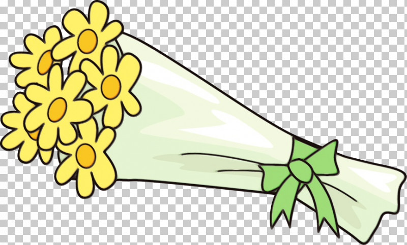 Yellow Plant Flower Wildflower PNG, Clipart, Bunch Flower Cartoon, Flower, Paint, Plant, Watercolor Free PNG Download