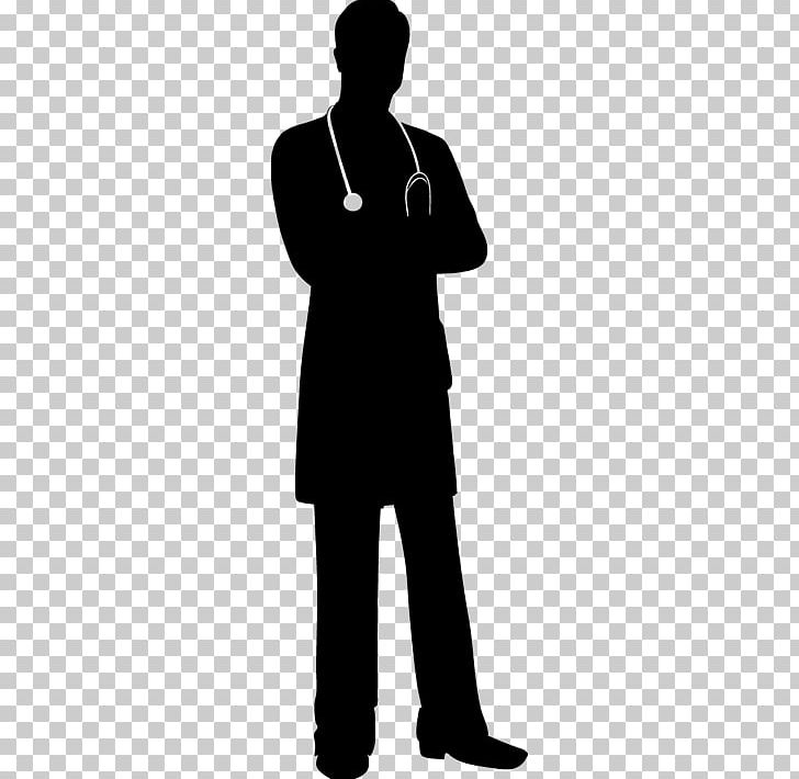 Physician Silhouette Medicine PNG, Clipart, Animals, Arm, Black And White, Clinic, Clothing Free PNG Download