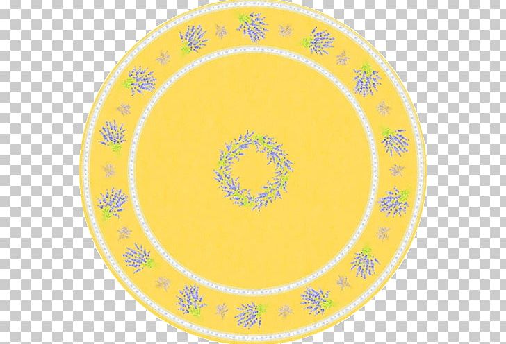 Valensole Platter Yellow Tablecloth Cotton PNG, Clipart, Area, Circle, Cotton, Dinnerware Set, Dishware Free PNG Download